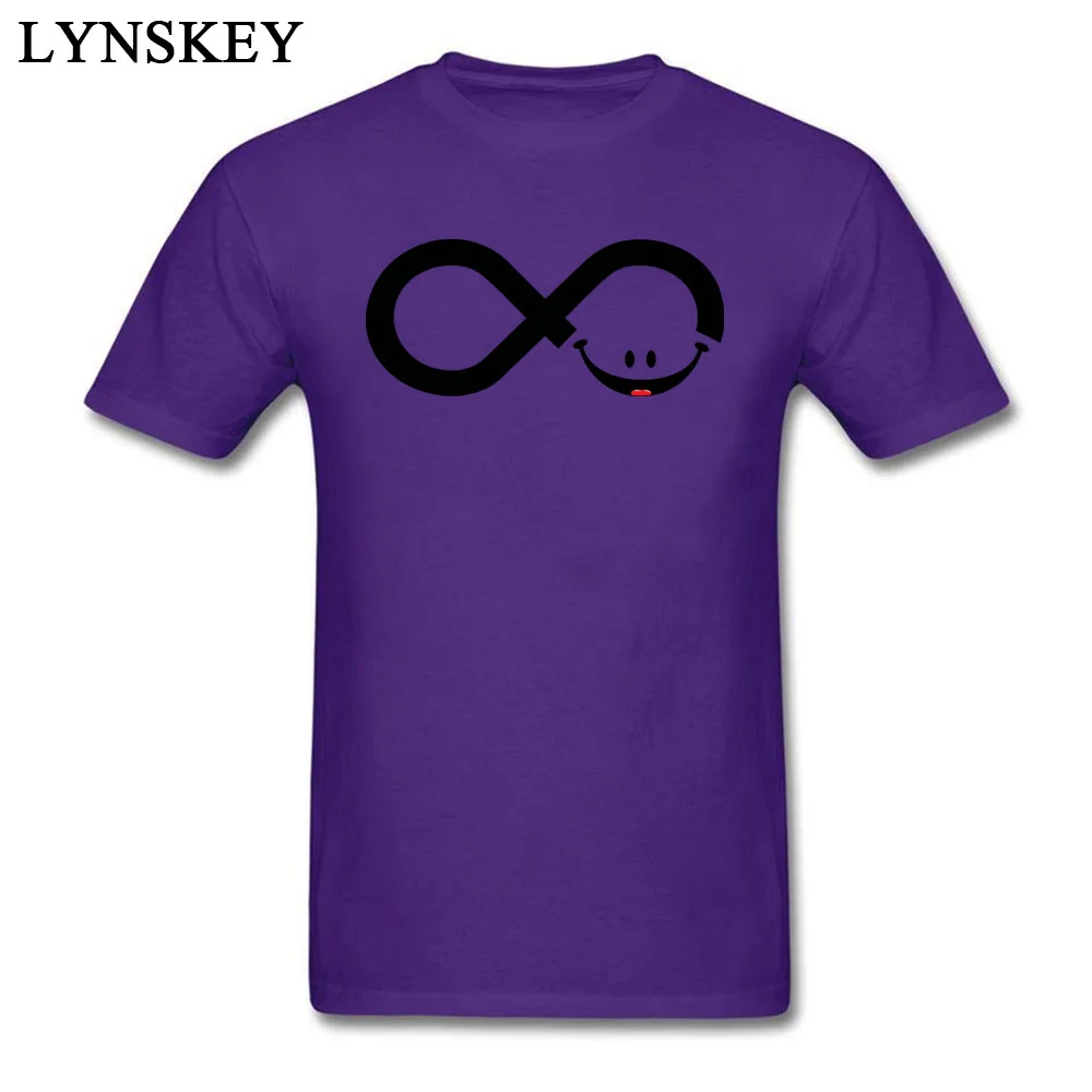 Classic Design Tops T Shirt O-Neck Summer/Autumn 100% Cotton Short Sleeve T-shirts for Boys infinity smile Design Tee Shirt purple