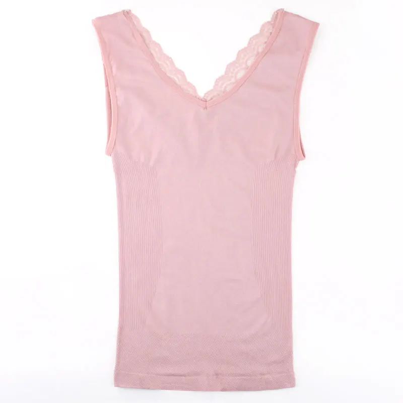 The basic render sleeveless shirt vest V collar lace singlet thermal camisole corset woman slim and thin solid tank tops female