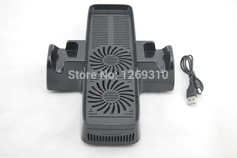 Для xbox360 slim 3 в 1 охлаждающая док станция Нижняя подставка вентилятор для Xbox 360