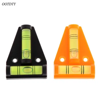 

OOTDTY T Type Bubble Spirit Level Measuring Device Triangular Plastic Indicator Black/Orange