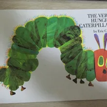 Обучающая детская книга на английском языке для малышей и маленьких детей Очень голодная гусеница Эрика Карле