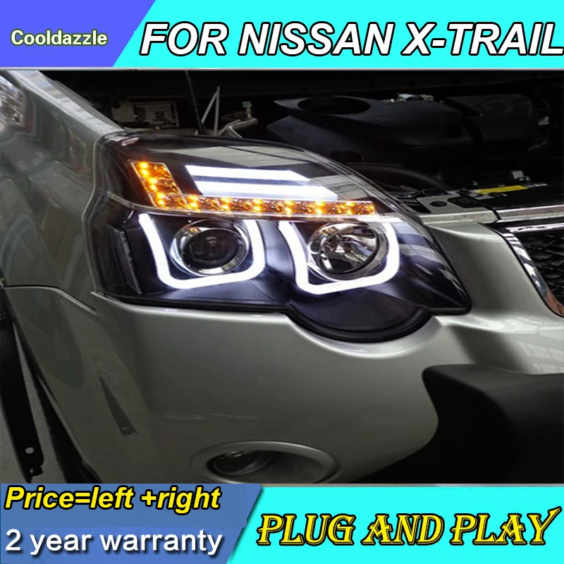 Для NISSAN X-TRAIL передние фары 2012 2013 год с дневными ходовыми огнями поворотные сигнальные парковочные огни