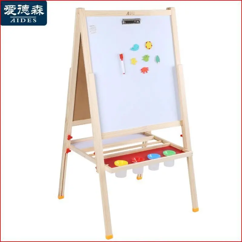 Children can lift double sided drawing board easel scaffolding