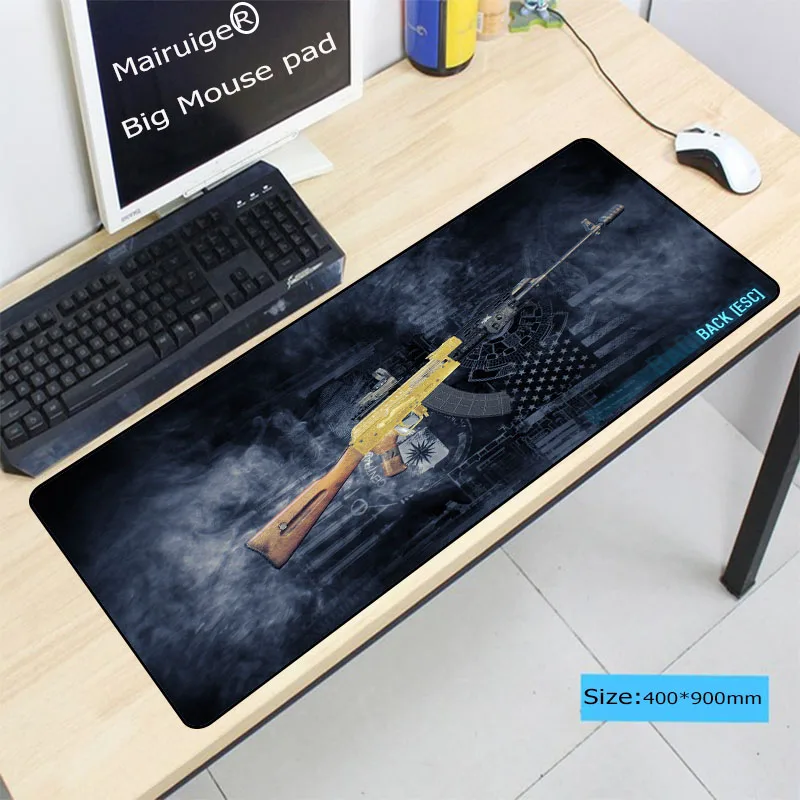  Mairuige Top Quality counter strike CS GO gun Laptop Gaming Mice Lock Edge Mousepad BIG SIZE Rubber