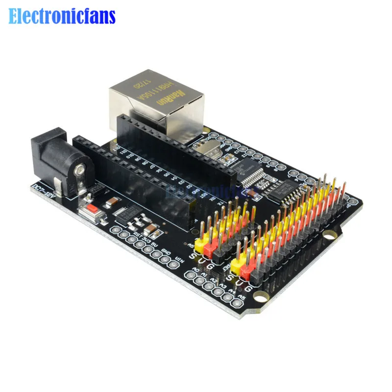 Diymore ENC28J60 Ethernet щит V2.0 LAN сетевой модуль ввода/вывода SPI 51 AVR PIC LPC STM32 для Arduino UNO R3 CH340G NANO V3.0