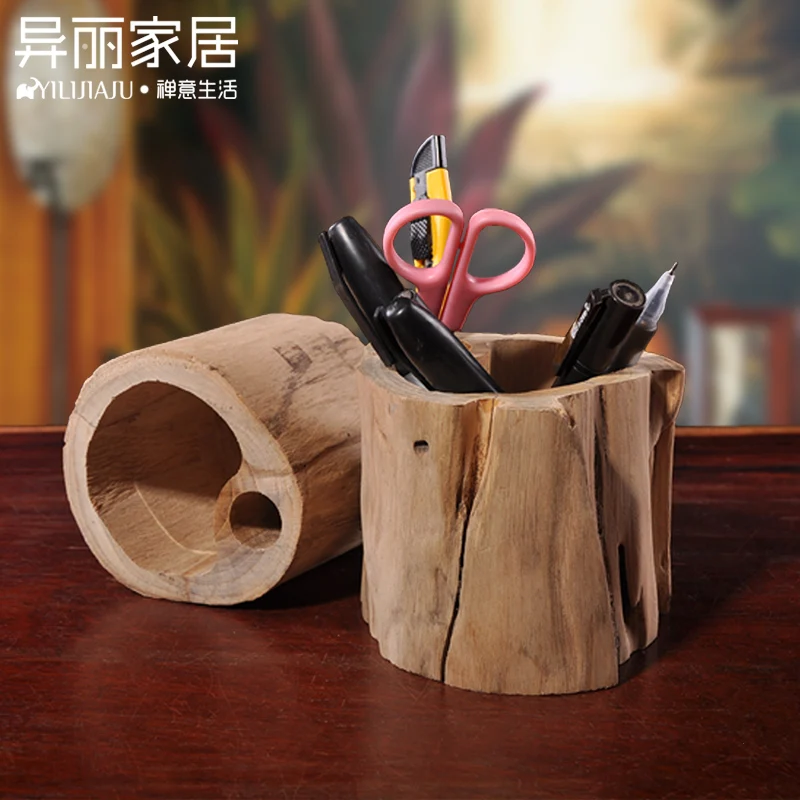 

Free shipping wooden desktop pen holder Desk Organizer