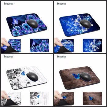 

Yuzuoan blue And purple Butterfly Anti-Slip PC Laptop Notebook Mousemat Gaming Speed Up Mousepad Print Rubber Mouse Pad Mice Mat