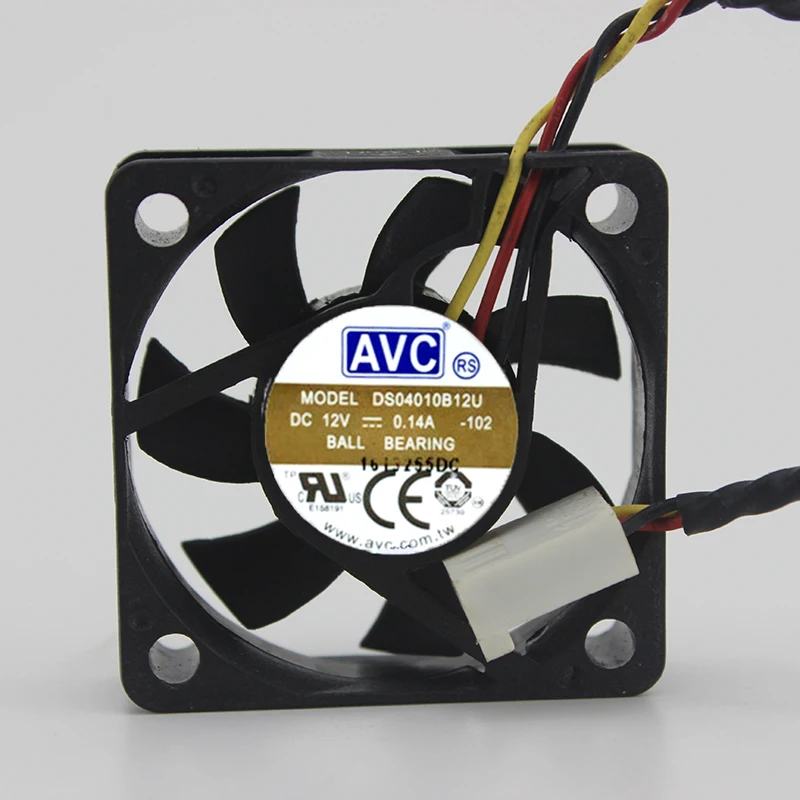 AVC DS04010B12U DC 12V 0.14A 4 см 4010 двойной шариковый подшипник Процессор осевой вентилятор