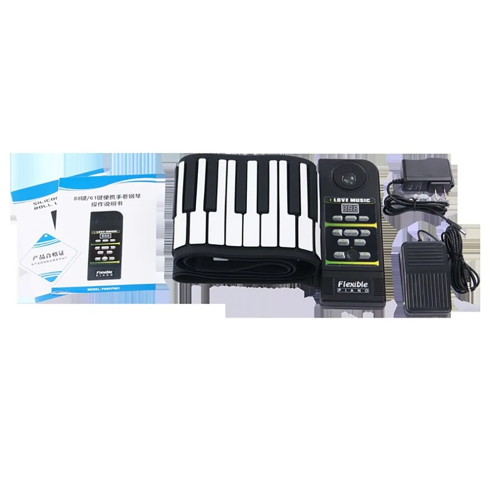  Multi Style Portable 88 Keys Flexible Silicone Roll Up Piano Folding Electronic Keyboard for Childr