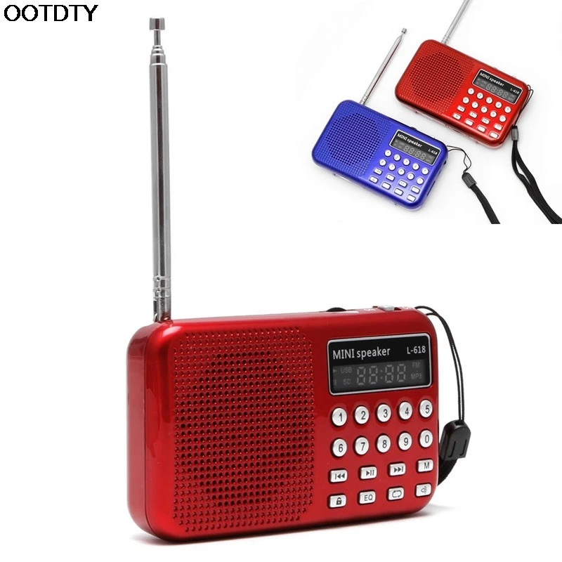 Мини lcd цифровой аудио FM радио динамик USB Micro SD TF карта MP3 музыкальный плеер# L060# Новинка