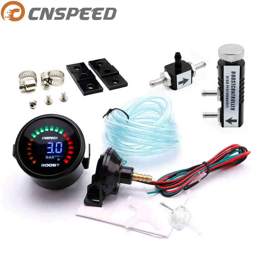 CNSPEED 2 &quot52 мм Цифровой автомобиль 20 LED турбо Boost Gauge 1 3Bar + регулируемый контроллер
