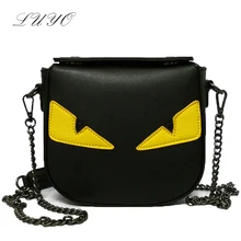 2016 Fashion Eye Monster Messenger Handbags Leather Famous Brands Designer Small Women Bag Shoulder Crossbody Bolsos Funny Sac