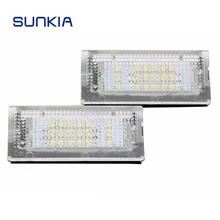 SUNKIA 2 шт./компл. автомобиля светодиодный номер Подсветка регистрационного номера лампа для 3 серии E46 4D(98-05) E46 5D(98-05) Touring Лидер продаж