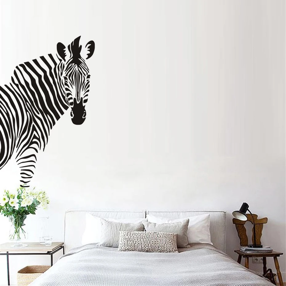 Nursery Wall Decals,Zebra Silhouette Wall Stickers,Hollow Out Design