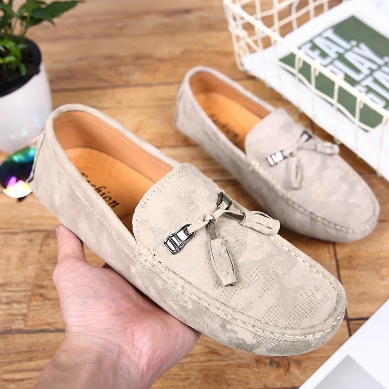 

Men Shoes Moccasins Male Loafers Flats Genuine Leather Casual Boat Driver Footwear Fur Gommino Driving Shoes mocasines hombre