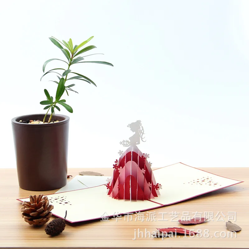  Factory direct romantic wedding 3D stereo creative valentine wedding wedding invitation invitation - 32700639324