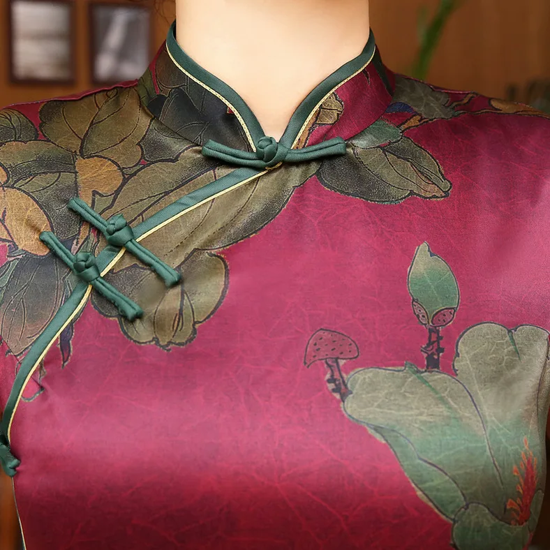 2017 Китайский традиционный одежда дизайн одежды долго Cheongsam Длинные рукава вечернее платье традиционные платье Ципао Qipao