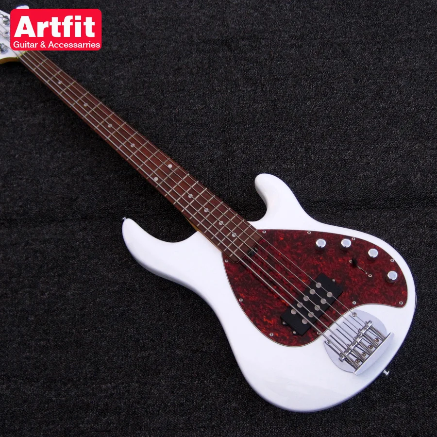 Het eens zijn met beklimmen Perth Sterling Ray 35 White 5 String Solid Wood Body Active Pickups Musicman  Electric Bass Guitarras Free Shipping Guitare - Guitar - AliExpress