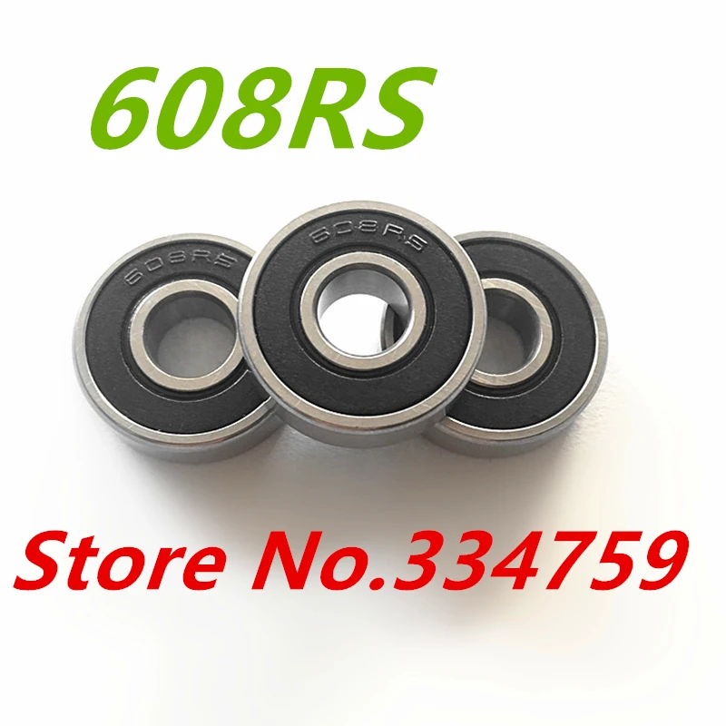Новинка 10 шт. 608-2RS 608RS 608 2RS ABEC-5 8x22x7 мм черная двойная резиновая уплотнительная