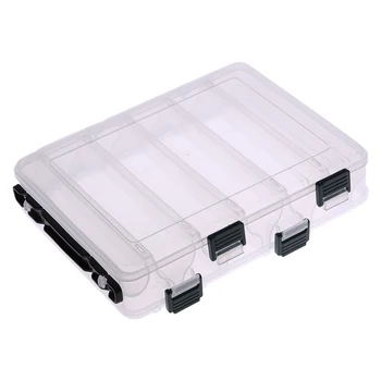 

9-12 Compartments Transparent Double Sided Box Case Bait Lures Shrimp Tackle Storage Box Container Carp Fishing Accessories