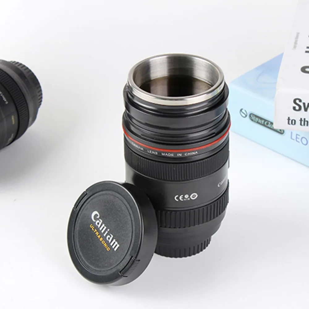 

Free shipping 60PCS/LOT CPAM New Caniam Camera Mug Lens 24-105mm 1:1 Scale Plastic Coffee Tea MUG 400ML Creative Cups And Mugs