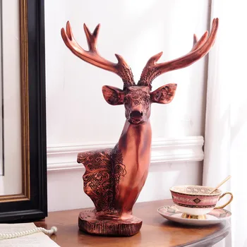 

style living room decor Home Furnishing deer head ornaments American office desktop decoration retro wedding gift