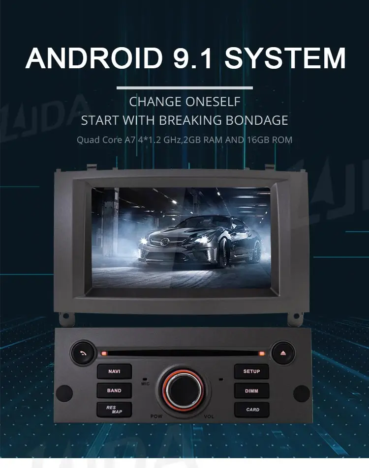 Perfect LJDA 1 Din Android 9.1 Car Radio For Peugeot 407 2004-2010 Car Multimedia Player Stereo Auto Audio GPS Navigation DVD Video IPS 0 Perfect LJDA 1 Din Android 9.1 Car Radio For Peugeot 407 2004-2010 Car Multimedia Player Stereo Auto Audio GPS Navigation DVD Video IPS 0