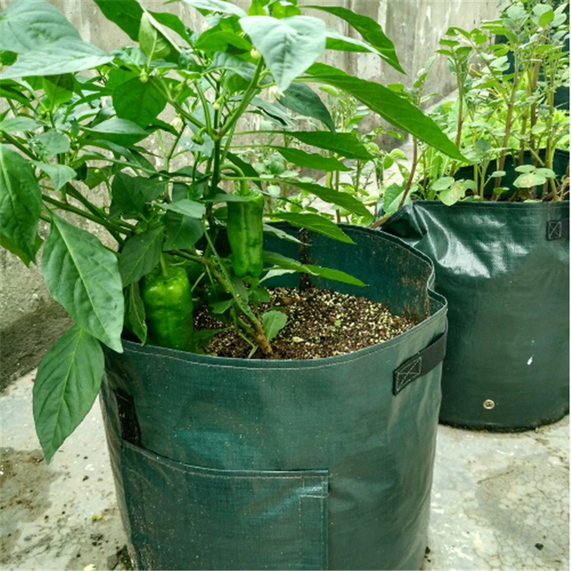 Woven Potato Strawberry Cultivation Planting Bags Vegetable Garden Growing Pots Planters Farm Home Garden Supplies