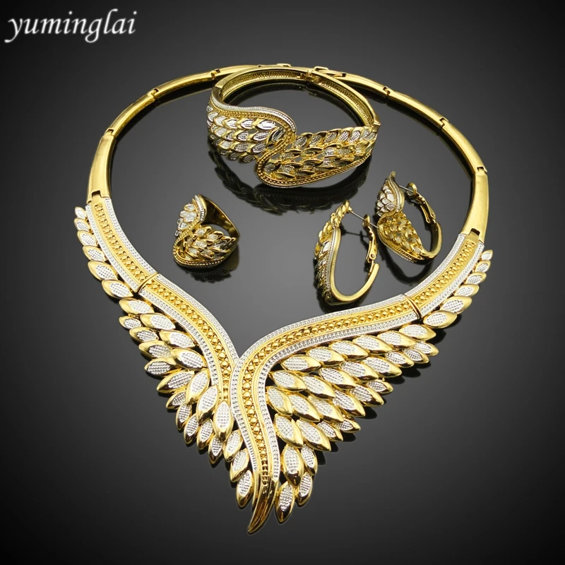 Unique Design Italian Jewelry Superior 24k Gold color plated Costume