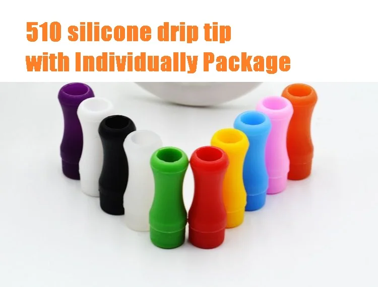100pcs 510 Silicone Cover DripTip Disposable Colorful Silicon Testing