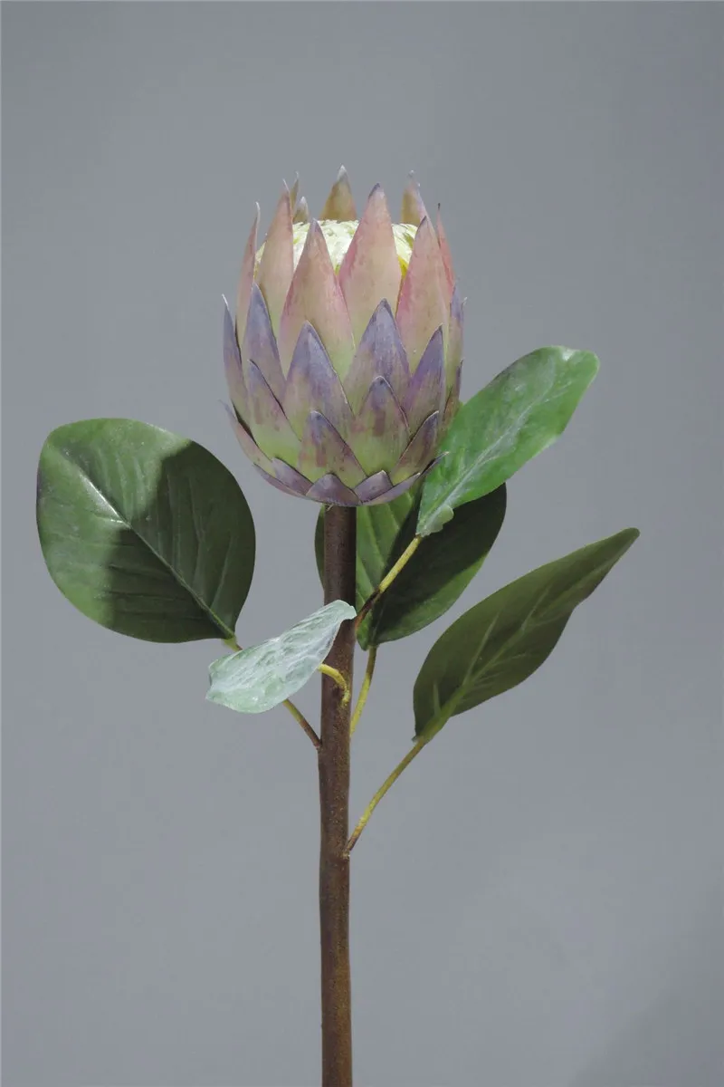 Цветы для поделок Европейский стиль моделирование Protea цветы искуственные для декора пластиковый цветок свадебное укр - Цвет: D