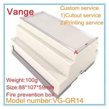 

5pcs/lot fire prevention material injected molding housing ABS plastic project box case 88*107*59mm for industrial control