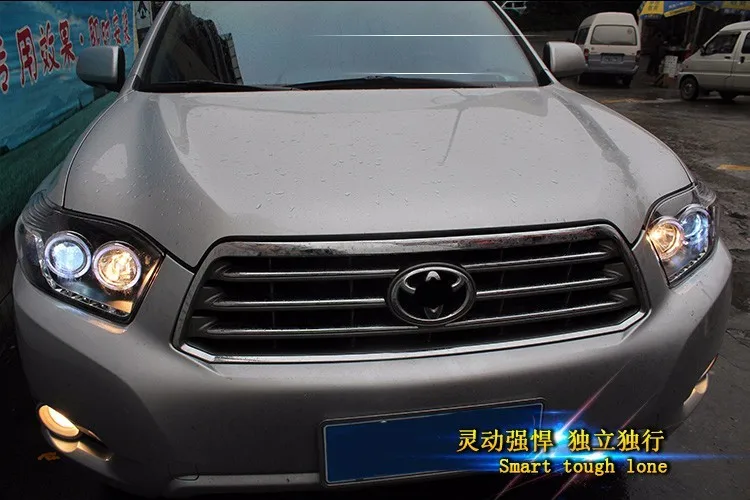 KOWELL автомобильный Стайлинг для фары Toyota Highlander 2009-2011для Highlander светодиодный светильник Q5 bi xenon объектив HID KIT луч