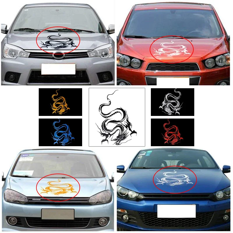 

Chinese Mythical Dragon Creative Car Styling Decorative Vinyl Car Sticker Car Hood Body Wrap Decal On Car Racing Sport