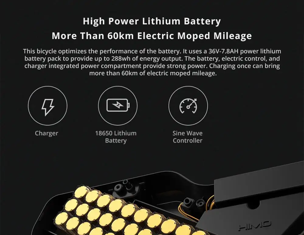 Excellent Xiaomi HIMO V1 Plus Portable Folding Electric Moped Bicycle Maximum speed 25km/h Smart bike Outdoor Xiaomi Electric scooter 1