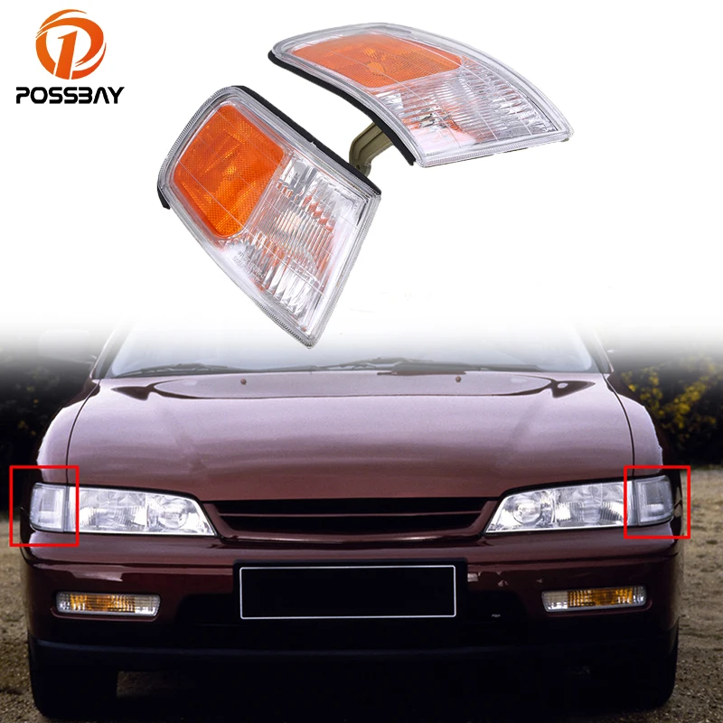 

POSSBAY Front Clear Lens Car Corner Turn Signal Lights for Honda Accord Coupe DX/EX/LX 1994-1997 Side Turn Signal Marker Light
