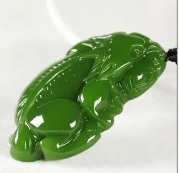 

Natural Hetian gemer pendant spinach green to attract property drive away evil value real GEM jaspergem stone jewelry necklace