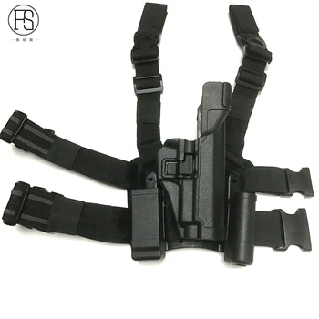

FS Tactical RH Drop Leg Combat Thigh airsoft pistol Gun Holster Magazine Pouch For Sig P226 220