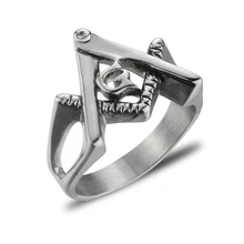 Мужское модное Ювелирное кольцо в стиле панк С масоном, мужское серебряное кольцо,, масонское кольцо из нержавеющей стали 316L, мужское кольцо