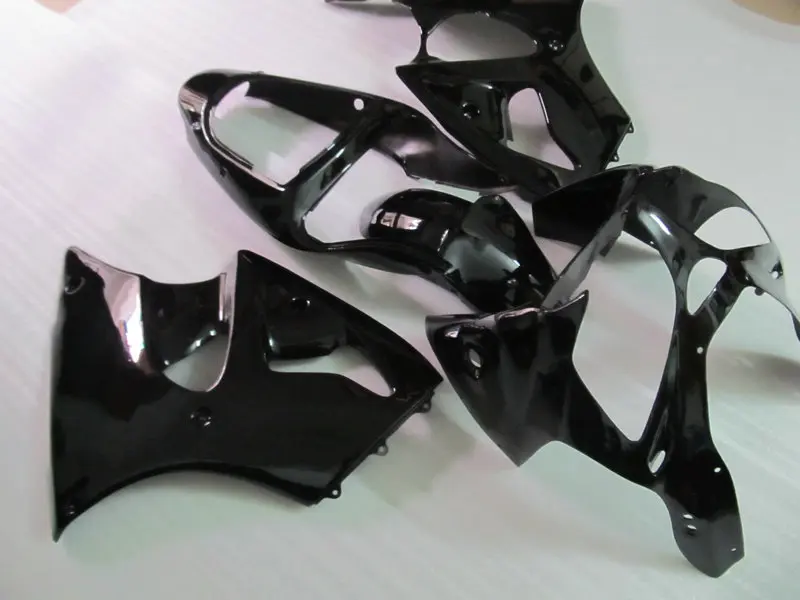 

Injection Mold Fairing Kit for KAWASAKI Ninja ZZR600 05 06 07 08 ZZR 600 2005 2008 ABS all gloss black Fairings set+7gifts KT19