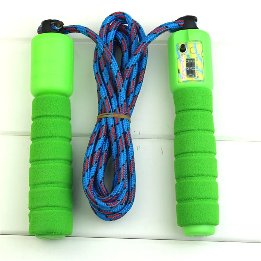 Rubber Counter Jump Rope Crossfit Adjustable Cotton Thread Skipping Rope Jumping (5)