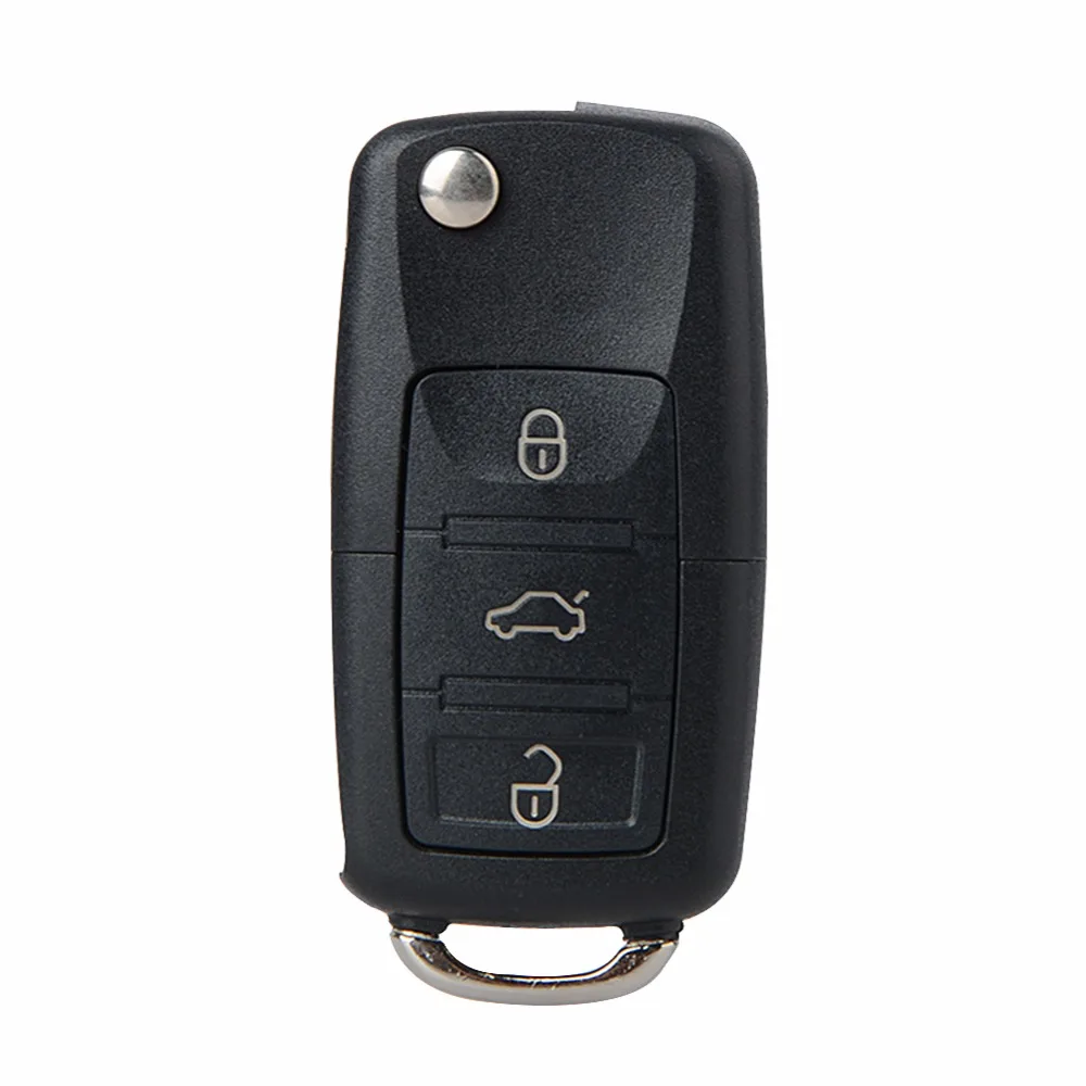 

433MHz 3 Buttons Flip Uncut Remote Key Case Fob With ID48 Chip for VW PASSAT 2002-2005 Beetle Polo /Skoda 1J0959753AH