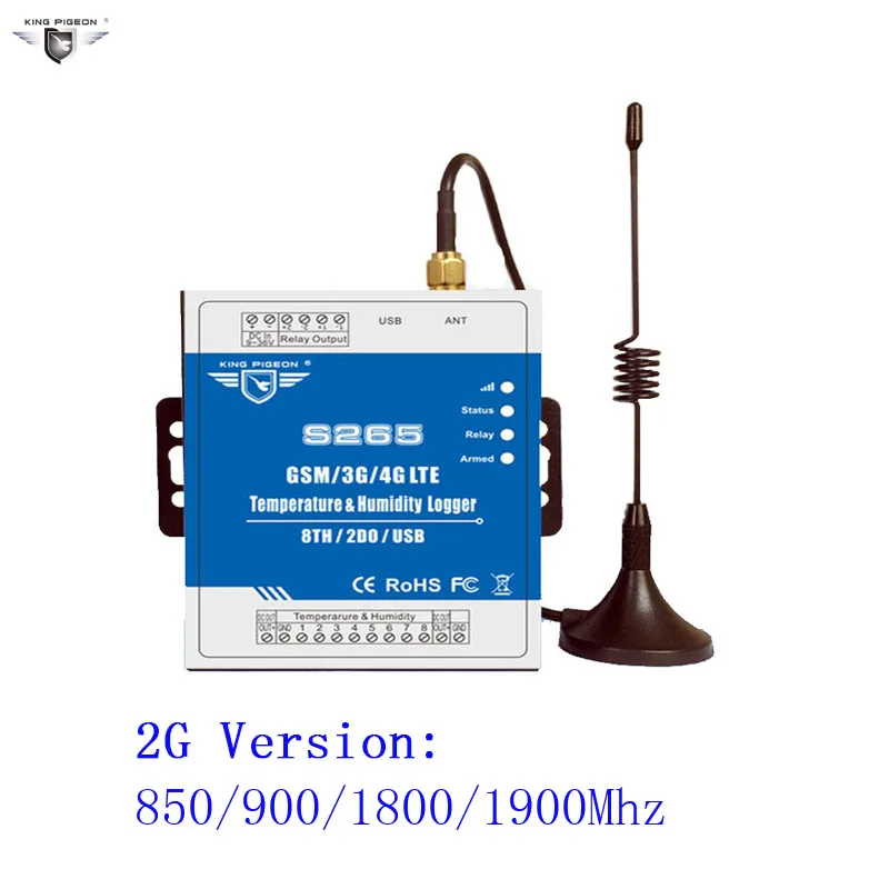 3g 4G Сотовая связь Температура регистратор данных, SMS iiot RTU модуль поддерживает 8 Temp входы S266 - Цвет: S266 2G