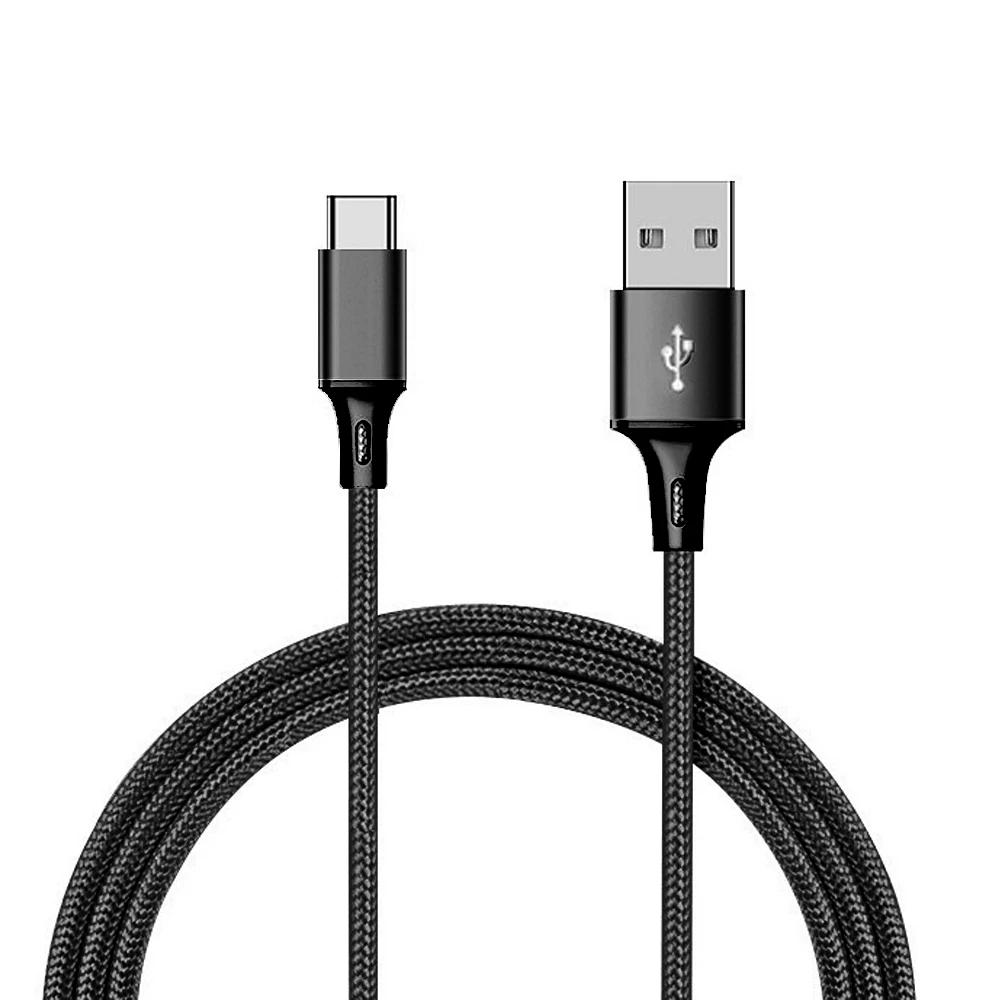 Тип usb-C кабель быстрой зарядки 1 м из мягкого нейлона и шифона со вставками в полоску, для samsung S8 Note 8 Кабельное открытое для huawei Xiaomi мобильный телефонный кабель Тип usb C
