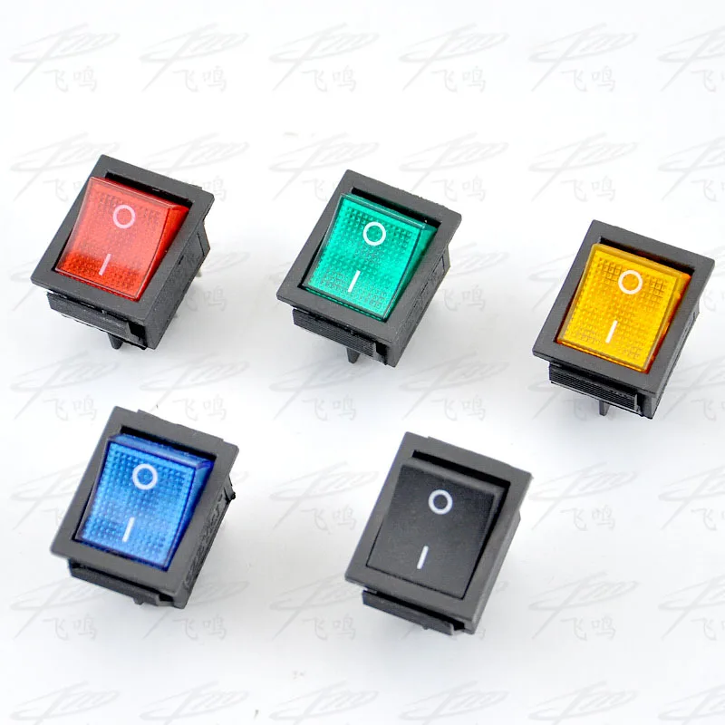Latching Rocker Switch Power Switch I/O 4 Pins With Light 16A 250VAC 20A 125VAC KCD4 On/Off Switch