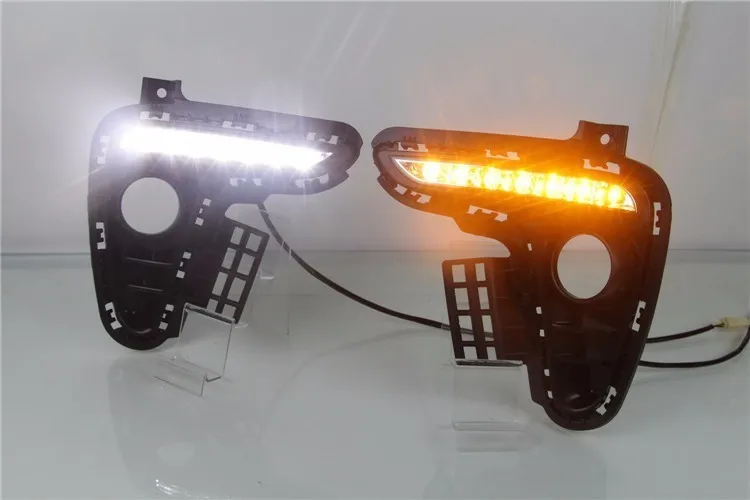 Светодиодный светильник для дневных ходовых огней DRL, дневных ходовых огней, противотуманных фар, светильник переднего бампера для kia rio k2