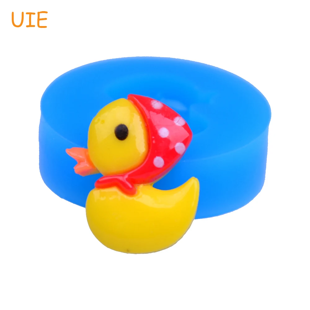 DYL109U Duck with Scarf Silicone Molds 21mm Miniature Food Cotton Candy