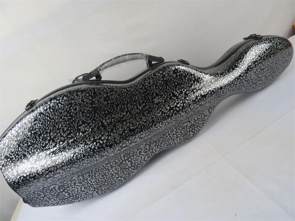 

Great model composite strong white glass fiber 4/4 violin case,two bow hodlers