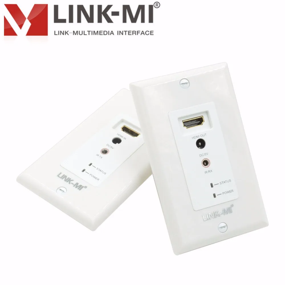 LINK MI LM EW03 HDMI настенная пластина удлинитель с ИК 1080p до 30 м через двойной UTP Cat5e/6