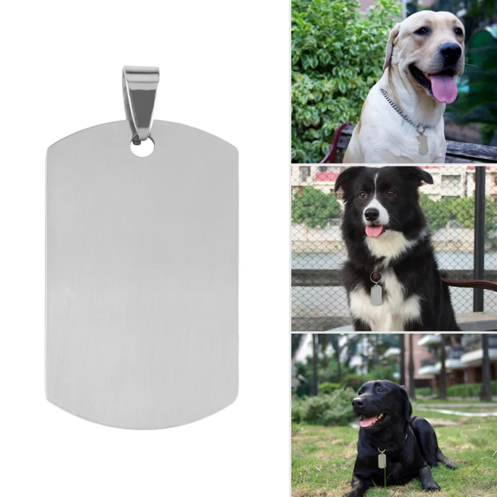 Promotions! Fashion Military Men's Stainless Steel Silver Plain Dog Tag Pendant No Chain Free shipping Drop Shipping | Дом и сад